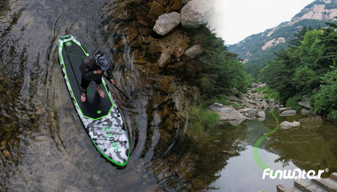 Funwater paddle board honor series green color