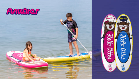 Funwater kids paddle board blue and pink color