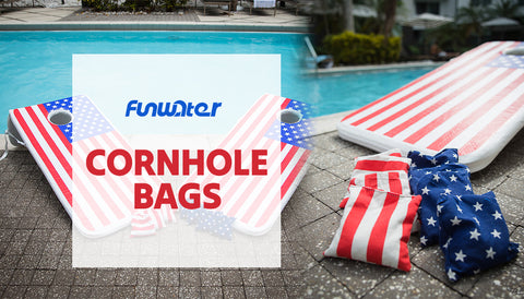 Funwater corn hole boards with corn hole bags