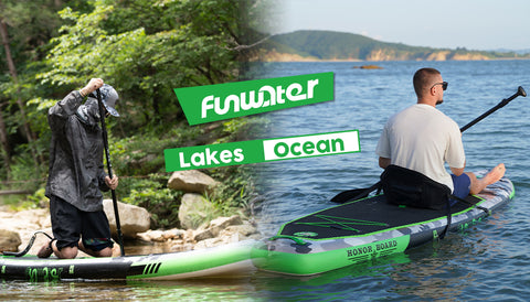 Funwater stand up paddle board honor series green color
