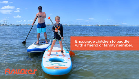 Funwater kids paddle board with transparent window design