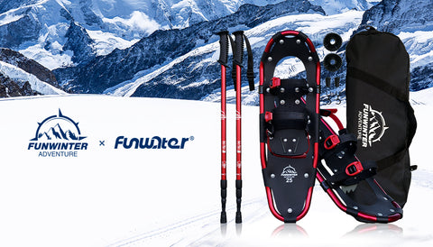 Funwater snowshoes red color for women