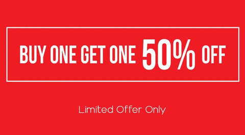 Buy One Get One Half Price