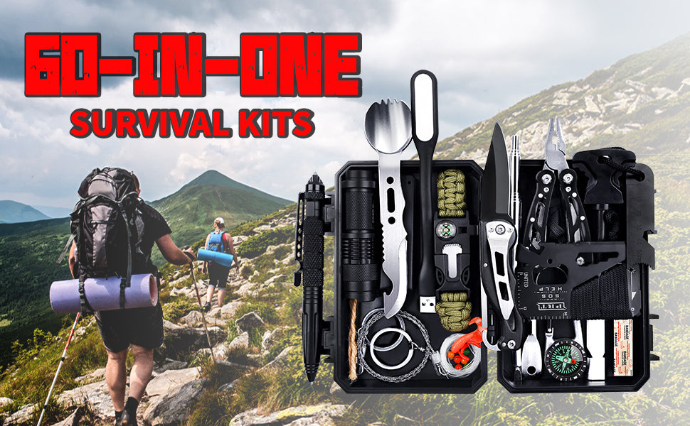 ANTARCTICA Emergency Survival Gear Kits 60 in 1, Outdoor Survival Too ANTARCITCA Outdoors