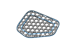 Mini 2 Middle Frame Decorative Mesh (Right)