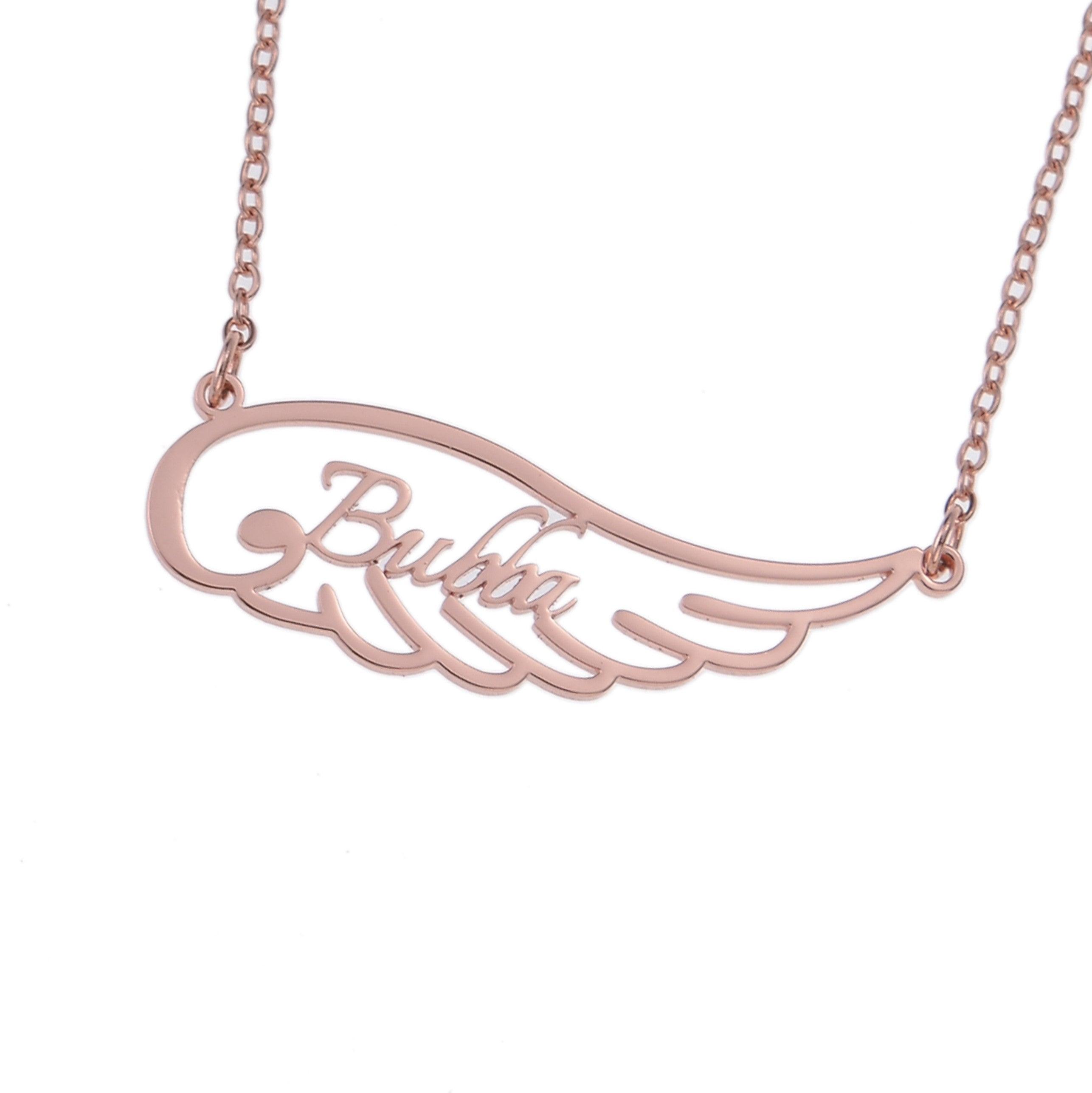 Personalized Angel Wings Name Necklace