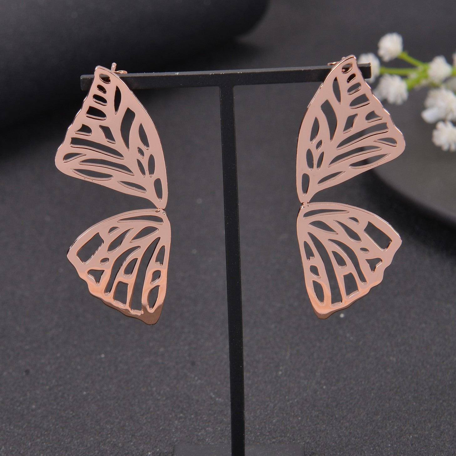 Pretty Butterfly Wing Stud Earrings