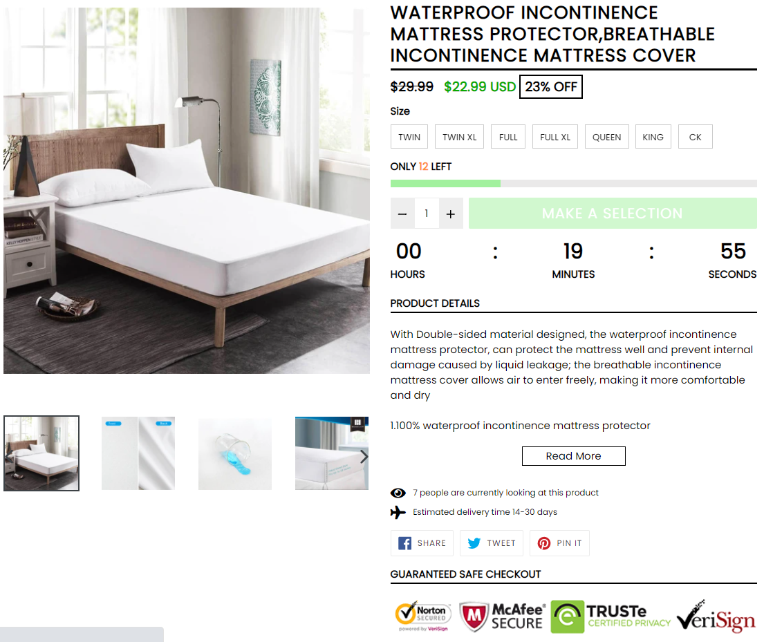 waterproof incontinence mattress protector