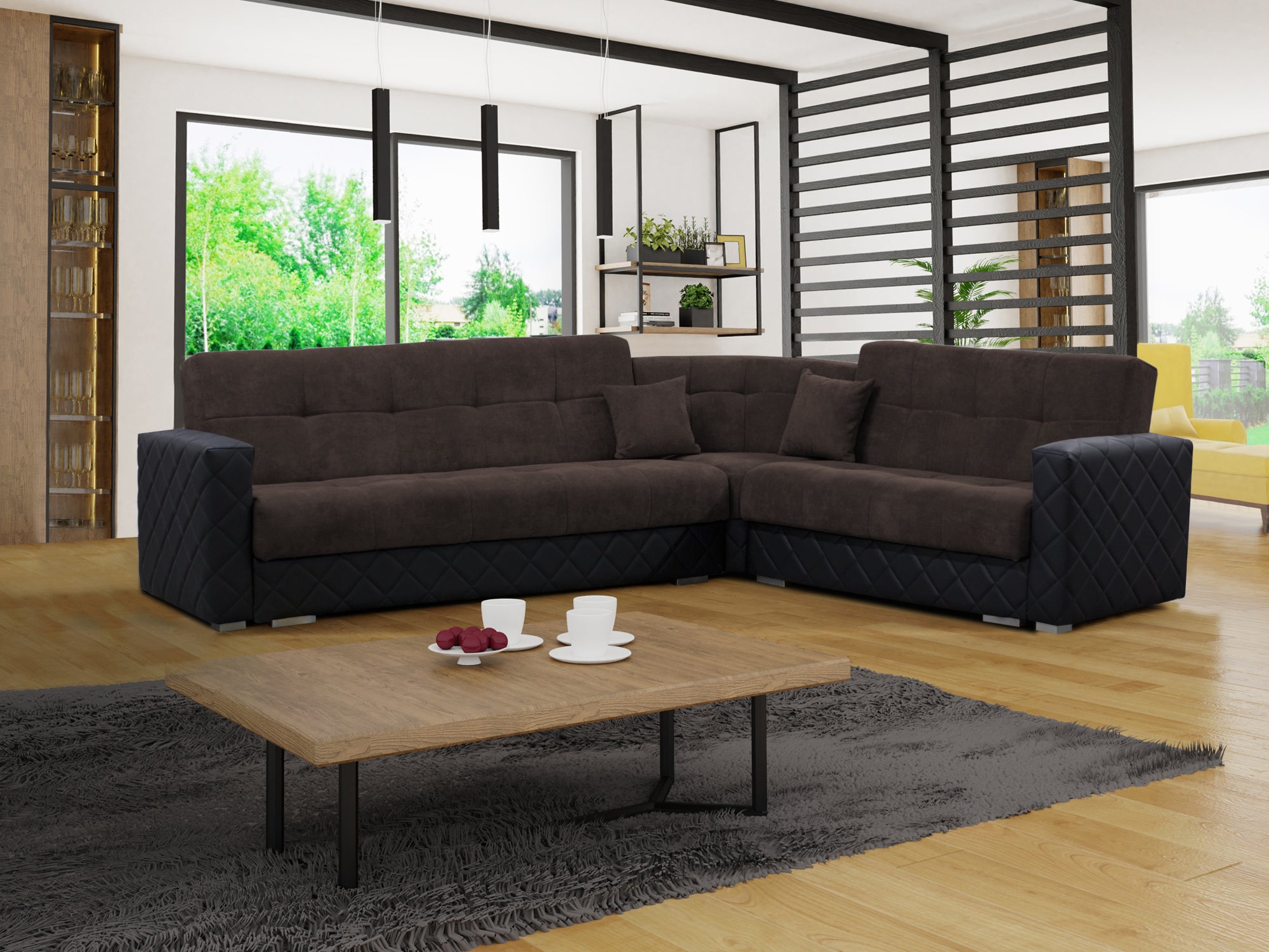 Porto Microfiber Corner Sofa Sectional