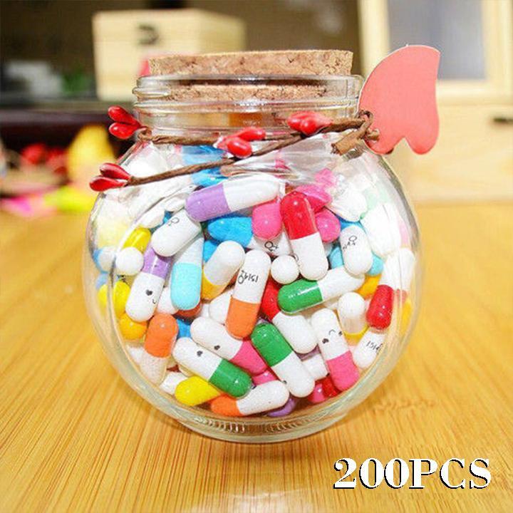 Message in a Bottle Capsule Letter Message Pills Gifts for Lovers