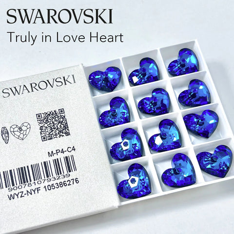 Endless Love Swarovski Heart Crystal Earrings Sterling Silver Jewelry