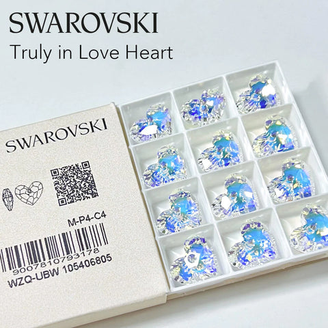 Endless Love Swarovski Heart Crystal Earrings Sterling Silver Jewelry