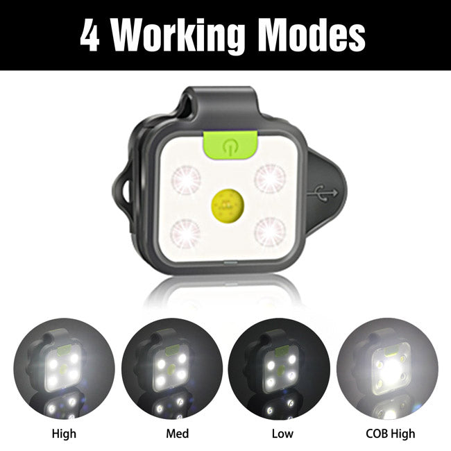 Waterproof Night Running Light With Clip On Flashlight