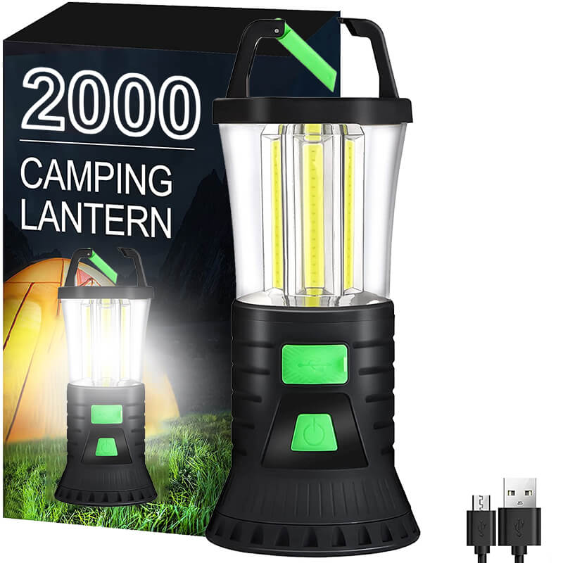 2000 Lumens LED Outdoor Lantern With Carabiner Handle