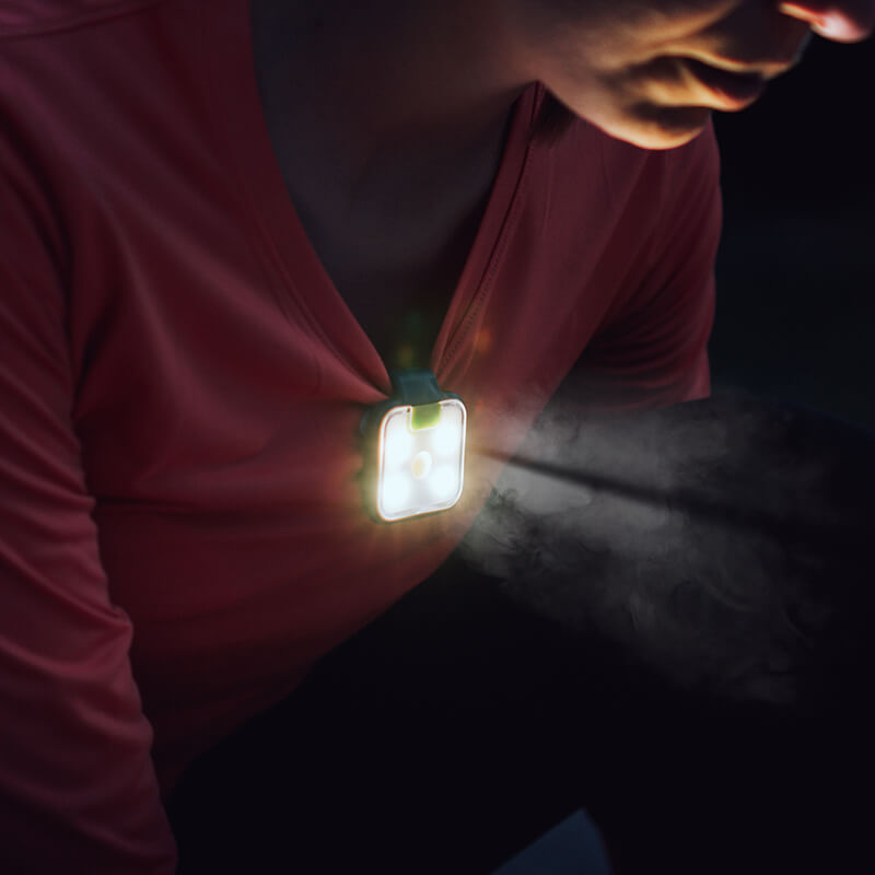 Waterproof Night Running Light With Clip On Flashlight