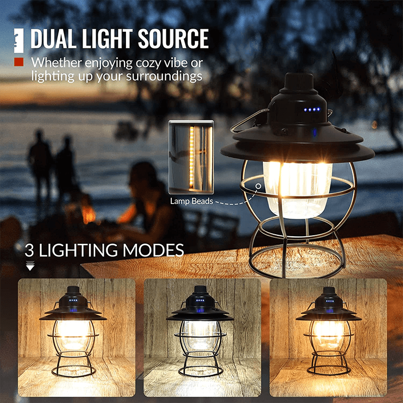 High Brightness Rechargeable LED Vintage Lantern