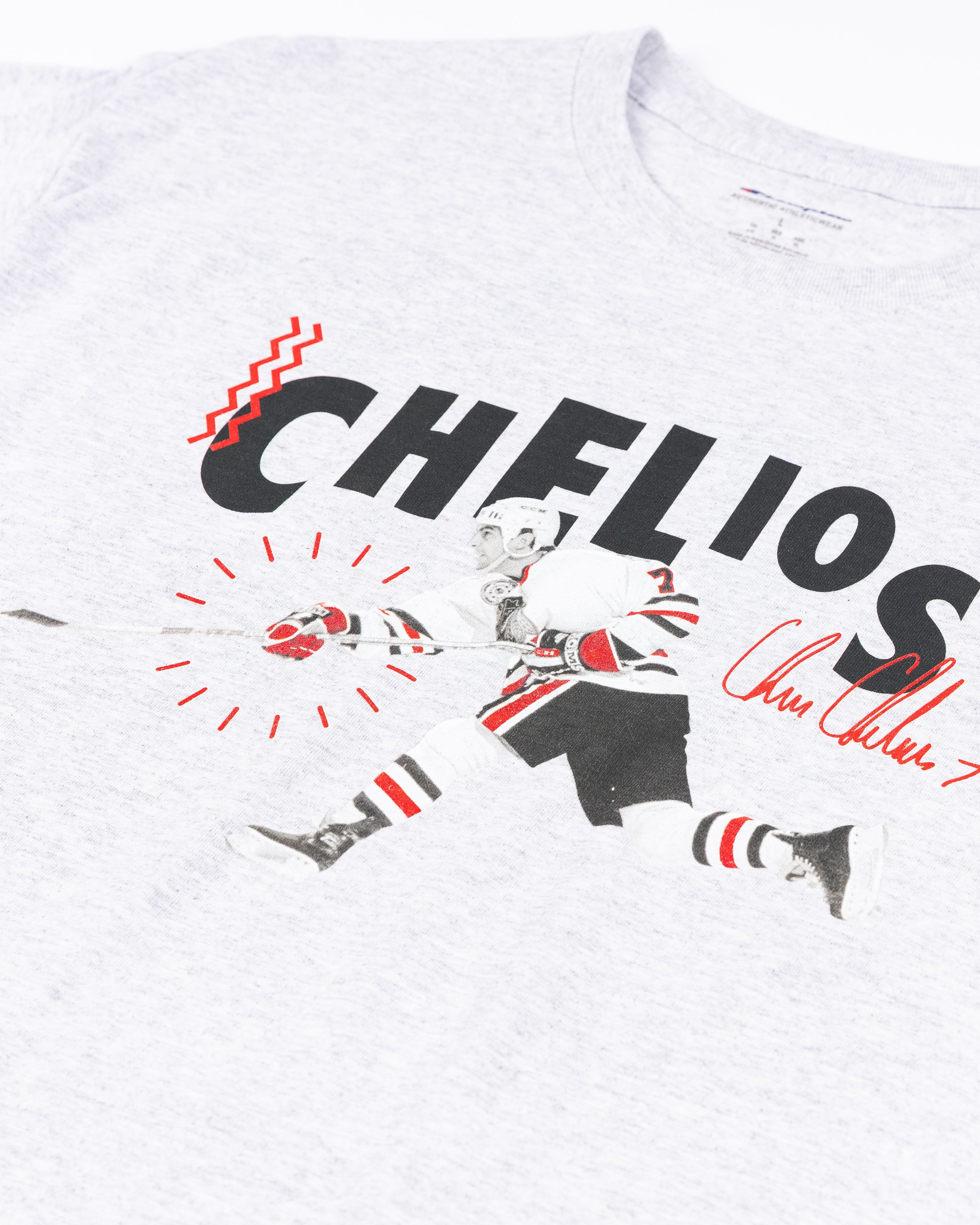 Chicago Blackhawks Chelios Jersey Retirement 90s Inspired Tee