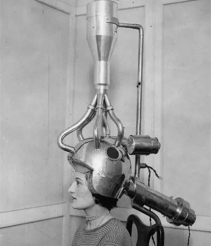 Early hair dryers before the Dyson hair dryer