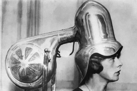 Early hair dryers before the Dyson hair dryer