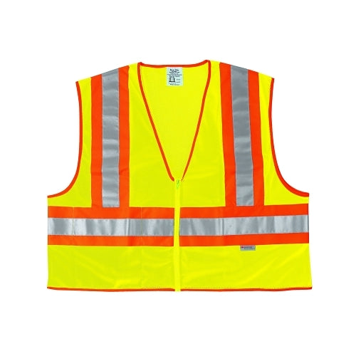 Mcr Safety Luminator Class Ii Safety Vests, Lime - 1 per EA