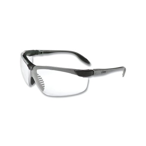 Honeywell Uvex Genesis Eyewear, Clear, Polycarbonate, Anti-Fog, Black/Gray, Polycarbonate - 10 per BX - S3700X