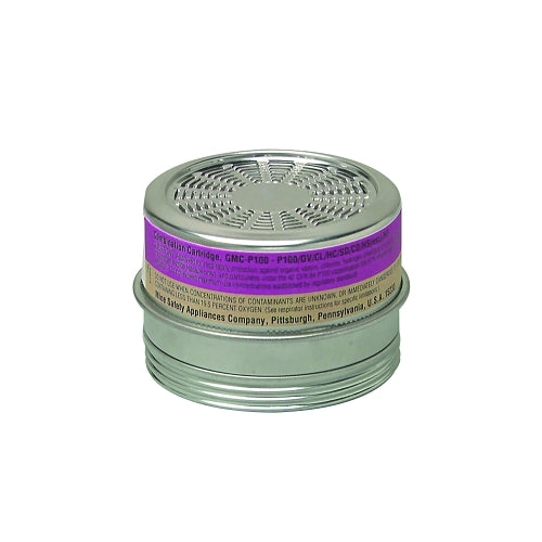 Msa Comfo Respirator Cartridge, Cl/Cd//Hc//Hs/Particulates/Sd/), Comfo Respirators, Niosh Color Code Yellow/Magenta - 6 per BX - 815180