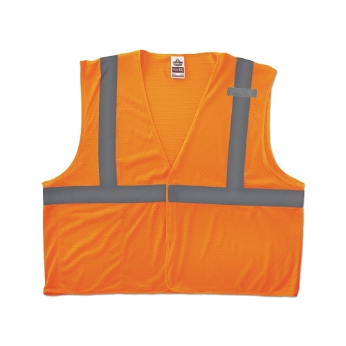 Ergodyne Glowear 8210Hl Class 2 Economy Vests W/Pocket, Hook/Loop Close, 4Xl/5Xl, Orange - 1 per EA - 21019