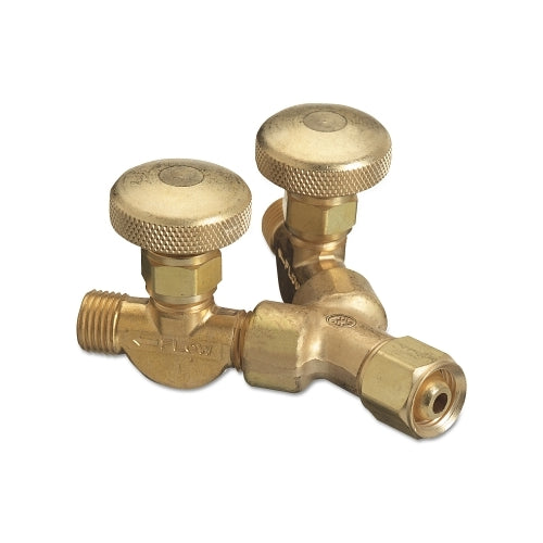 Western Enterprises Valved Y Connection, 200 Psig, Brass, B-Size (F) Inlet To B-Size (M) Outlet, Cga-023, Acetylene/Fuel Gases, Lh - 1 per EA - 112