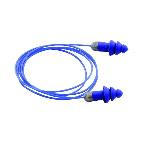 Moldex Rockets Reusable Earplug, Tpe, Blue, Metal Detectable With Cord - 50 per BOX - 6415