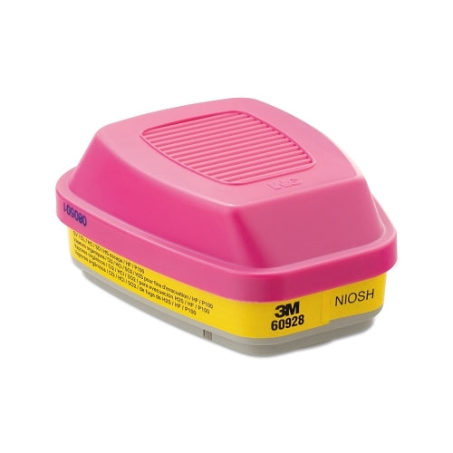 3M Combination Cartridge/P100 Particulate Filter, Methylbromide/Radioiodine, Magenta/Yellow - 2 per PK - 7000002009