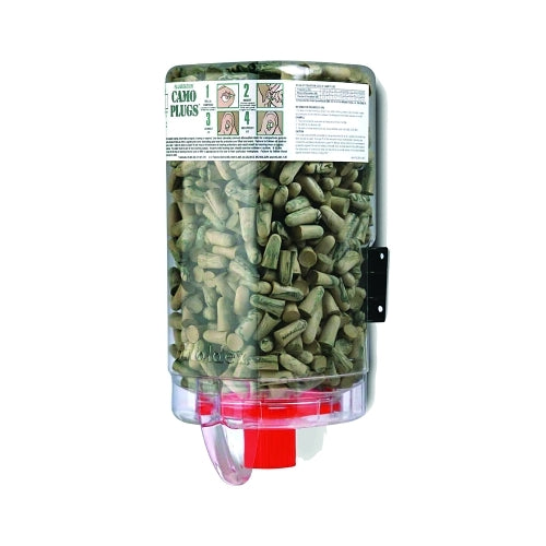 Moldex Plugstation Earplug Dispenser, Disposable Plastic Bottle, Foam Earplugs, Tan/Green Swirls/Streaks, Camo Plugs - 500 per DI - 6648