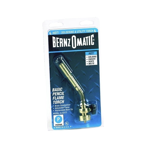 Bernzomatic Basic Pencil Flame Torch, Soldering, Heating, Propane - 1 per EA - 329207