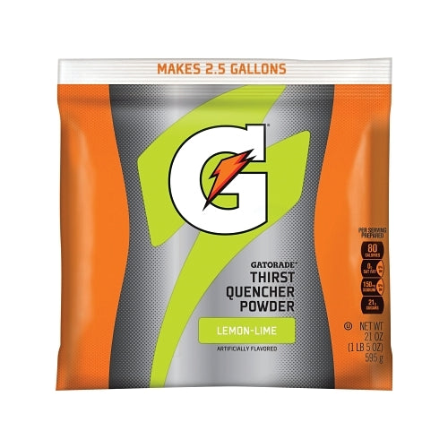 Gatorade G Series 02 Perform Thirst Quencher Instant Powder, 21 Oz, Pouch, 2.5 Gal Yield, Lemon-Lime - 32 per CA - 03969