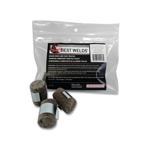 Best Welds Lube Pad, Treated, Silver, Clip Included, 6 Ea/Pk - 6 per PK - LUBE-PAD-6PK-TREATED
