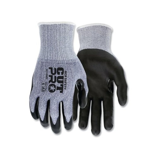 Mcr Safety Cut Pro 15 Gauge Hypermax Shell Cut, Abrasion And Puncture Resistant Work Gloves, Nitrile Foam, Gray/Black - 12 per DZ