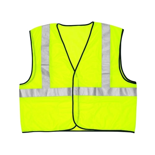 Mcr Safety Class Ii Safety Vests, Large, Fluorescent Lime - 1 per EA - VCL2MLL