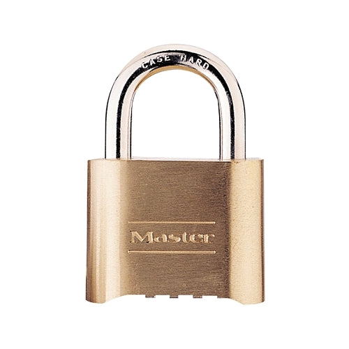 Master Lock No. 175 Combination Brass Padlock, 5/16 Inches Dia, 1 Inches L X 1 Inches W, Steel - 6 per BOX - 175