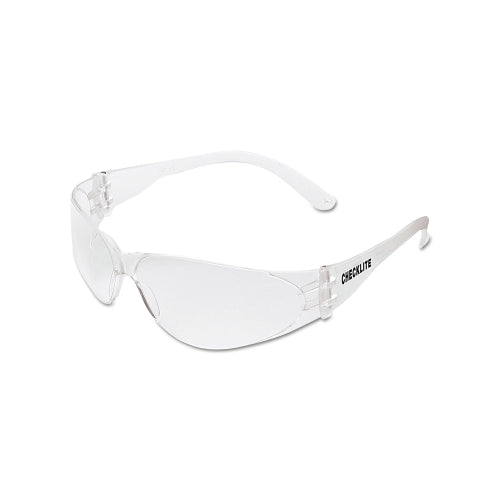Mcr Safety Checklite Cl1 Frameless Safety Glasses, Polycarbonate Clear Lens, Uv-Af, Clear Polycarbonate Temples - 1 per PR - CL110AF