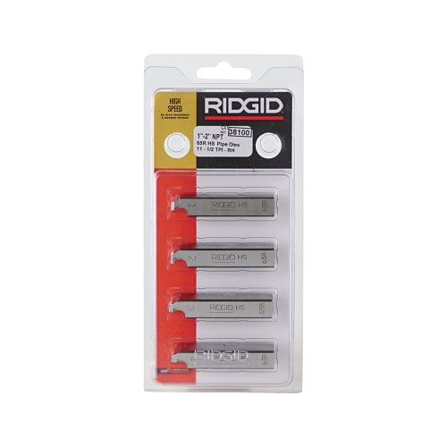 Ridgid Manual Receding Threader Pipe Dies, 1 Inches Thru 2 In-11-1/2 Npt, High Speed, For Models 65R-C/65R-Tc Ratchet Threaders - 1 per ST - 38100