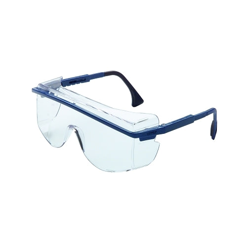 Honeywell Uvex Astrospec Otg 3001 Eyewear, Clear Lens, Polycarbonate, Ultra-Dura, Blue Frame - 1 per EA - S2510