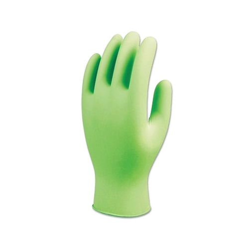 Showa 9500Pf Disposable Nitrile Gloves, Powder Free, 5 Mil, X-Small, Fluorescent Green - 1 per DI - 9500PFXS