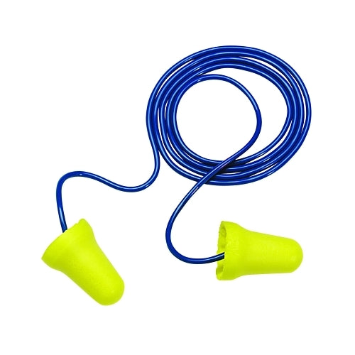 3M E-A-R E-Z-Fit Foam Earplugs, Polyurethane, Yellow, Corded - 200 per BX - 7000127211