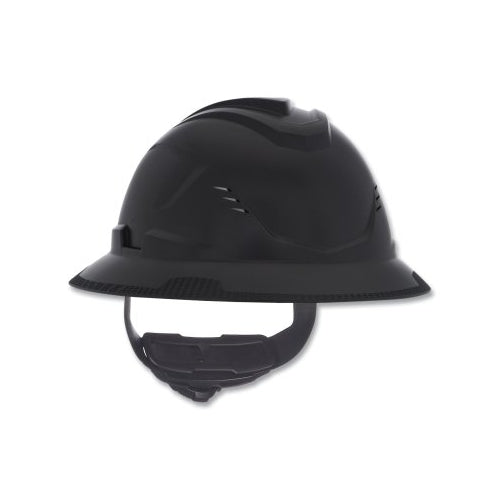 Msa V-Gard C1_x0099_ Hard Hat, Fas-Trac Iii 4 Point Ratchet, Vented, Black - 1 per EA - 10215835