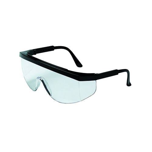 Mcr Safety Tk1 Series Safety Glasses, Clear Lens, Scratch-Resistant, Black Frame, Nylon - 1 per EA - TK110