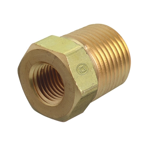 Western Enterprises Pipe Thread Bushing, 3000 Psi, Brass, 1/4 Inches Npt Female, 1/2 Inches Npt Male, All Gas Types - 1 per EA - BB48HP