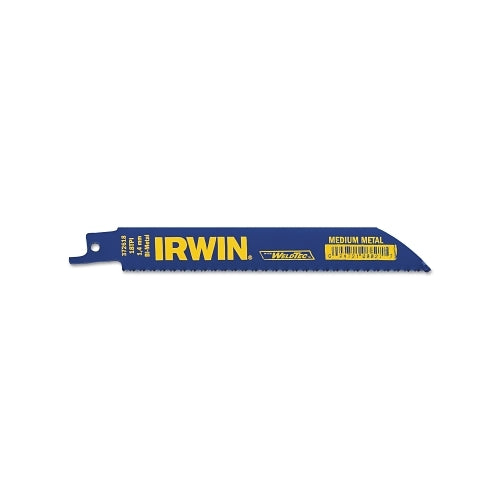 Irwin Metal Cutting Reciprocating Blade With Weldtec, 6 Inches X 0.738 In, 18 Tpi, 25/Pk - 25 per PK - 372618B