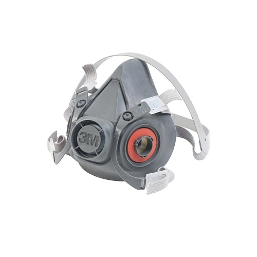 3M Half Facepiece Reusable Respirator 6000 Series, Large, Resist Gases, Vapors, Particulates, Adjustable Strap, Tpe - 1 per EA - 7000001934