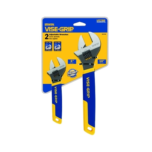 Irwin Vise-Grip 2-Pc Adjustable Wrench Set, 6 Inches And 10 Inches Long - 1 per ST - 2078700
