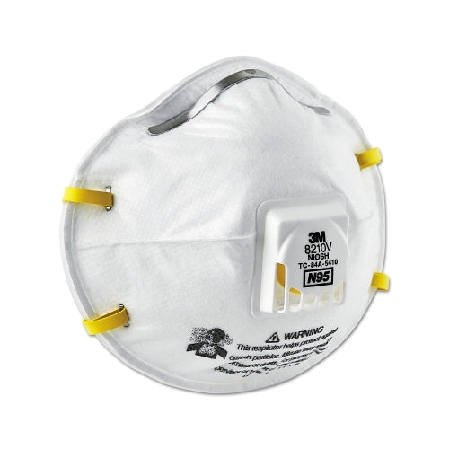 3M N95 Particulate Respirator, Half Facepiece, Two Fixed Straps, Non-Oil Particles, White - 10 per BX - 7000002462