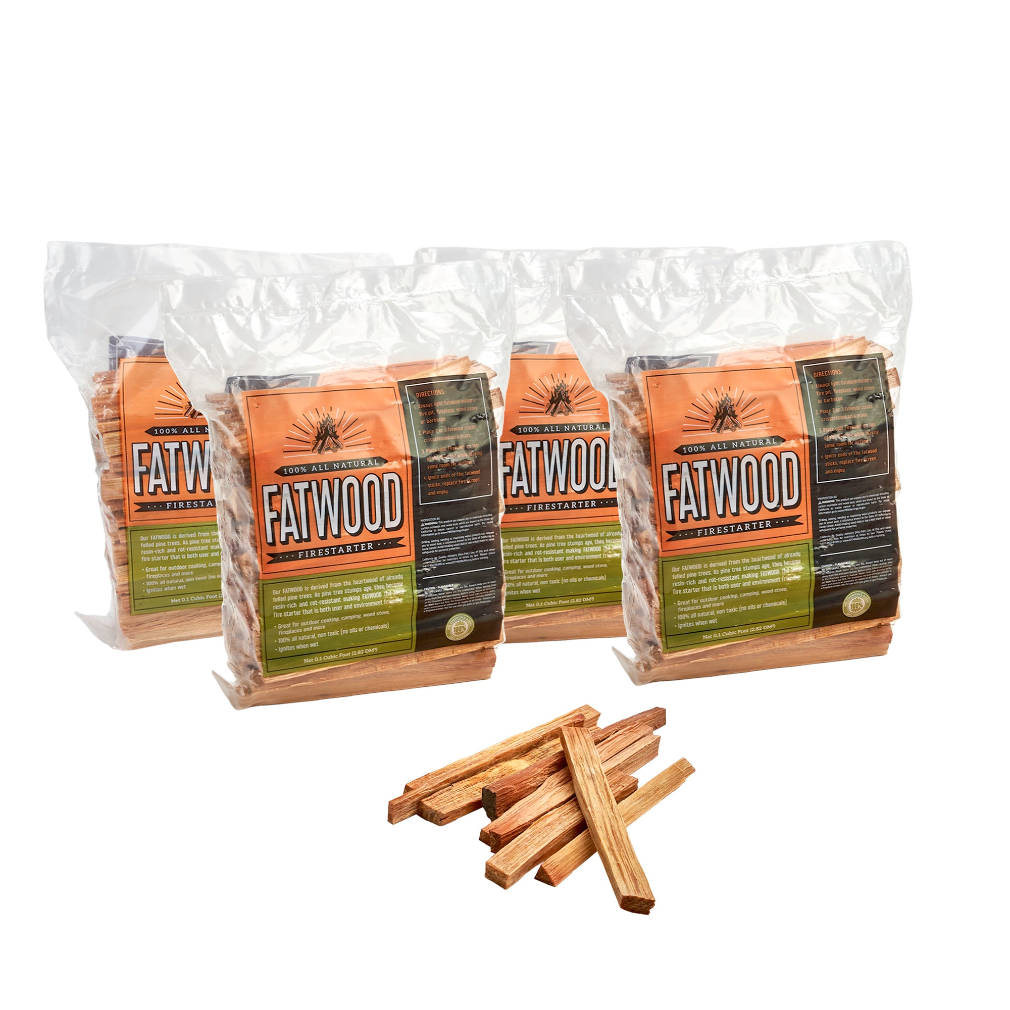 Yankee Trader 4 Pack (16 pounds) Natural Organic Fatwood Firestarter